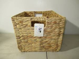 lot 60 image: Woven Water Hyacinth Milk Crate - Brightroom-Large
