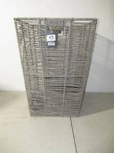 lot 43 image: Twisted Rope Hamper Gray - Brightroom
