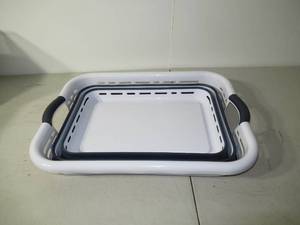 lot 67 image: SAMMART Collapsible Plastic Laundry Basket - Foldable Pop Up Storage ContainerOrganizer - Portable Washing Tub - Space Saving HamperBasket