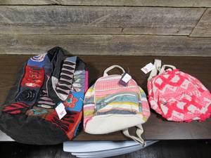 lot 97 image: Mixed Lot of Canvas Hobo Bag and 2 Mini Backpacks