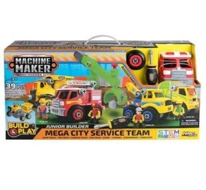 lot 154 image: Machine Maker Construction Mega City Service Team, 39-piece Set