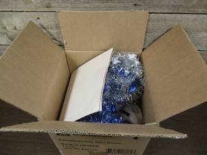 lot 188 image: Mixed Box of Christmas Decor and Supplies