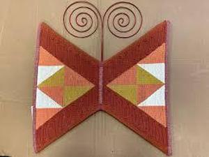 lot 189 image: Set of 2 Opalhouse Jungalow 24X24 Oversized Woven Butterfly Decorative Wall Sculpture