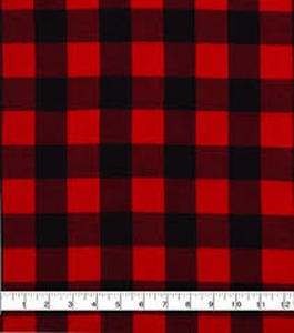 lot 51 image: Red and Black Buffalo Check Flannel Shirting