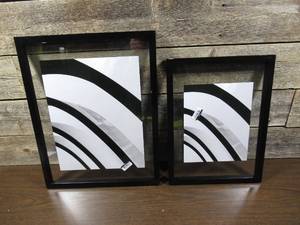 lot 52 image: Set of 2 Gallery Floating Frames-Black