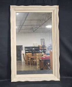 lot 30 image: Vintage Framed Mirror 29x45 with Decorative Edge