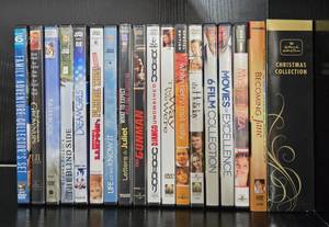 lot 147 image: Collection of DVDs including Family Adventure, Christmas Collection, and Movie Excellence