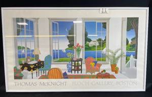 lot 67 image: Framed Artwork by Thomas McKnight - Bloch Gallery, Boston
