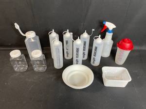 lot 100 image: Collection of Food Prep and Serving Bottles and Containers