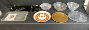 lot 103 image: Collection of Decorative Serving Trays and Bowls