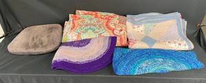 lot 185 image: Collection of Decorative Throws, Cushions, Table Covers