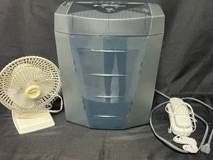 lot 86 image: Memorex Strip-Cut Paper Shredder with Galaxy Desk Fan and VTech Phone
