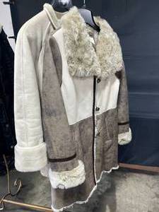 lot 163 image: Two Stylish Womens Faux Fur and Wool Coats - Size L & M