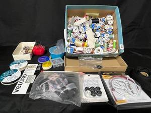 lot 184 image: Large Sewing Supplies Lot Threads, Bobbins, Velcro, Pins, and More