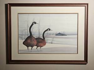 lot 12 image: P. Buckley Moss Signed & Numbed Print  Two Geese