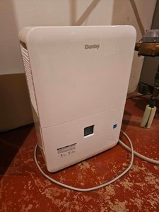 lot 98 image: Danby 50 Pint Dehumidifier with Pump in White