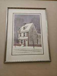 lot 55 image: J Wayne Bystrom Singed & Numbered Framed Print  Colonial House