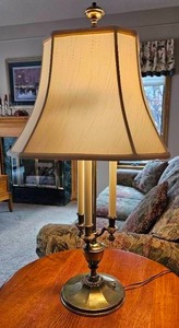 lot 72 image: Handsome Bouillotte Brass Table Lamp