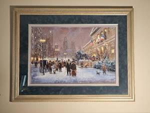lot 9 image: Signed Robert Lebron Print  Chicago Art Institute