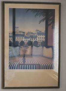 lot 42 image: Fanch Ledan Framed Print  La Fenetre The Window