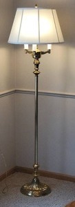 lot 88 image: Classic Brass Candelabara Floor Lamp