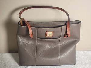 lot 105 image: Dooney & Bourke Grey Leather Designer Handbag