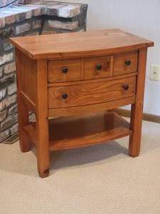 lot 15A image: Gorgeous Mission Style Nightstand by Broyhill - A