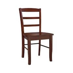 lot 7 image: International Concepts Madrid Espresso Wood Dining Chair (Set of 2) Customer Returns See Pictures