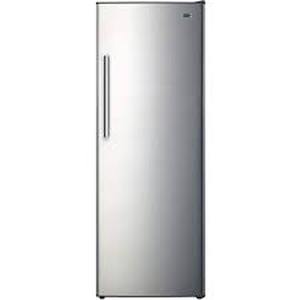 lot 8 image: Vissani 11 cu. ft. Convertible Auto Defrost Garage Ready Upright FreezerRefrigerator in Stainless Steel Customer Returns See Pictures