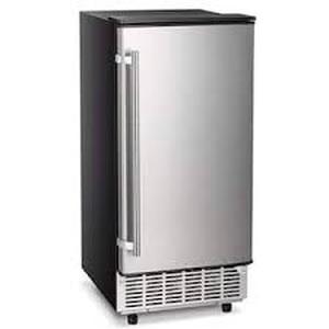 lot 13 image: COWSAR 15 in. 80 lbs. FreestandingUnder Counter Ice Maker in Stainless Steel Silver Customer Returns See Pictures