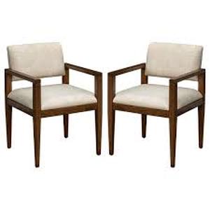 lot 34 image: INKIVY Benson Beige Dining Chair Set of 2   Customer Returns See Pictures