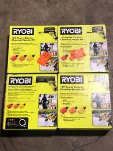 lot 11 image: Lot of RYOBI EZClean Power Cleaner Chemical Nozzle Kit Customer Returns See Pictures
