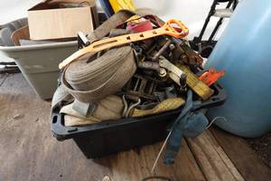 lot 720 image: Large Assortment of Ratchet Straps - Some Heavy Duty