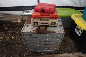 lot 726 image: Small Parts Organizer with Parts and Small Tool Sets