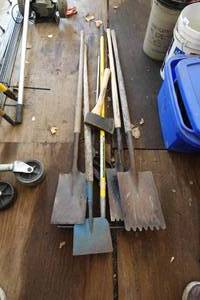 lot 801 image: Roofing Shovels, Ice Chipper, Rake