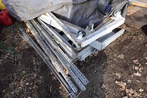 lot 14 image: 5 Heavy Duty Shelves with Rolling Cart Base