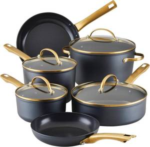 lot 19 image: Farberware Forged Induction Ceramic Nonstick 12 Piece Pots and Pans Set