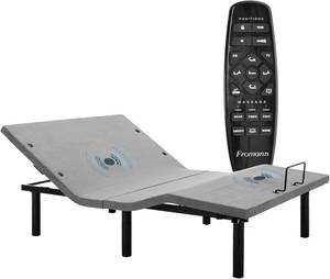 lot 29 image: Fromann Full Size Adjustable Electric Bed Base Frame with Massage