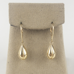 lot 13 image: Teardrop 14K French Wire Lever Back Earrings  No RESERVE Estimated Replacement Value  $400