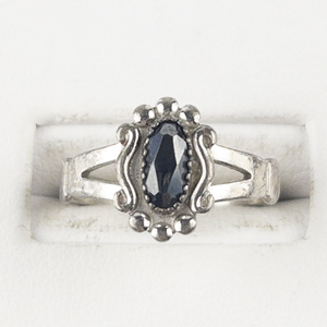 lot 57 image: Wheeler Hematite Sterling Silver Ring. Size 6.75 - 7.