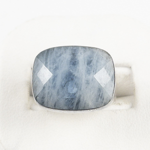 lot 99 image: Jay King  Checkerboard Cut Aquamarine Sterling Silver Statement Ring . Size 7 - 7.25.