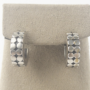 lot 137 image: ATI (MEXICO)  Dots Sterling Silver Hoop Earrings .