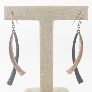 lot 154 image: Minimalist Copper French Wire Earrings .