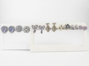 lot 165 image: Group of 7 Base Metal Non-Pierced Earrings. All Wearable & In Good Condition