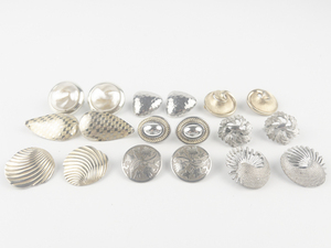 lot 166 image: Group of 9 Base Metal Non-Pierced Earrings. All Wearable & In Good Condition