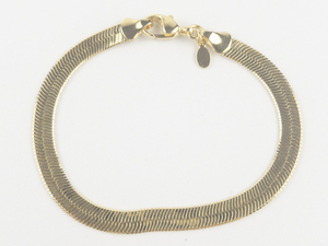 lot 169 image: Premier Designs Gold Tone Base Metal Herringbone Bracelet.