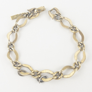 lot 185 image: Monet Gold Tone Base Metal Link Bracelet.