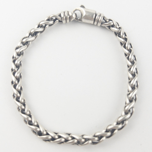lot 193 image: M.S. Company Mens Sterling Silver Chain Bracelet .