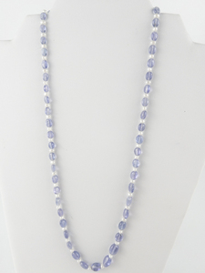 lot 18 image: Tanzanite & Pearl 14K Yellow Gold Bead Necklace.