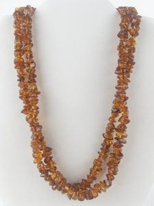 lot 285 image: Rough Cut Baltic Amber Bead Necklace.